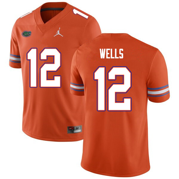 Men #12 Rick Wells Florida Gators College Football Jerseys Sale-Orange